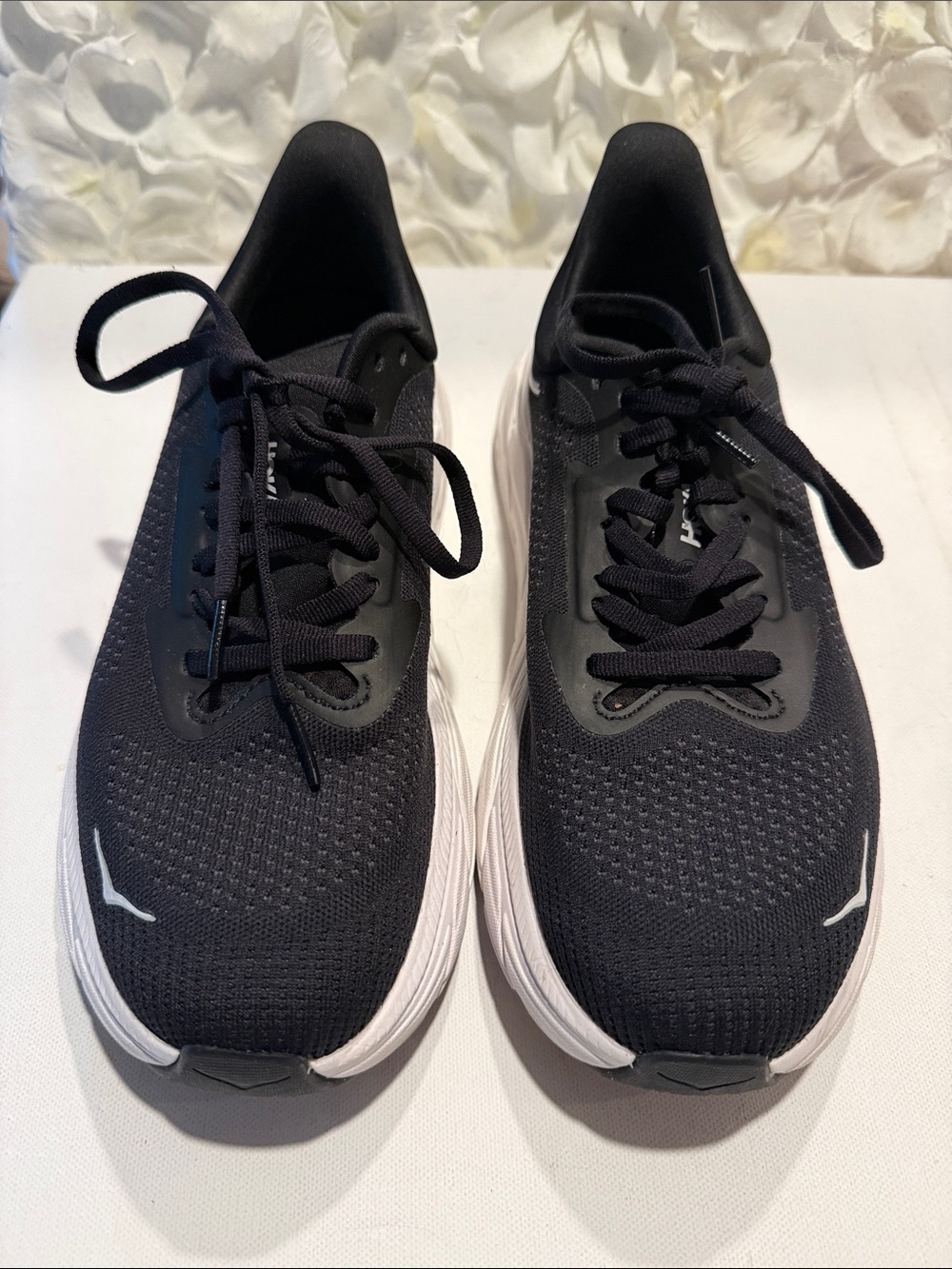 Hoka Black and White Running Shoes